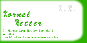 kornel netter business card